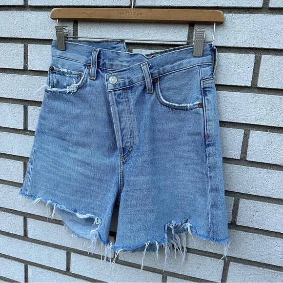 Agolde Criss Cross Denim Jean Short Symbol - Picture 4 of 11